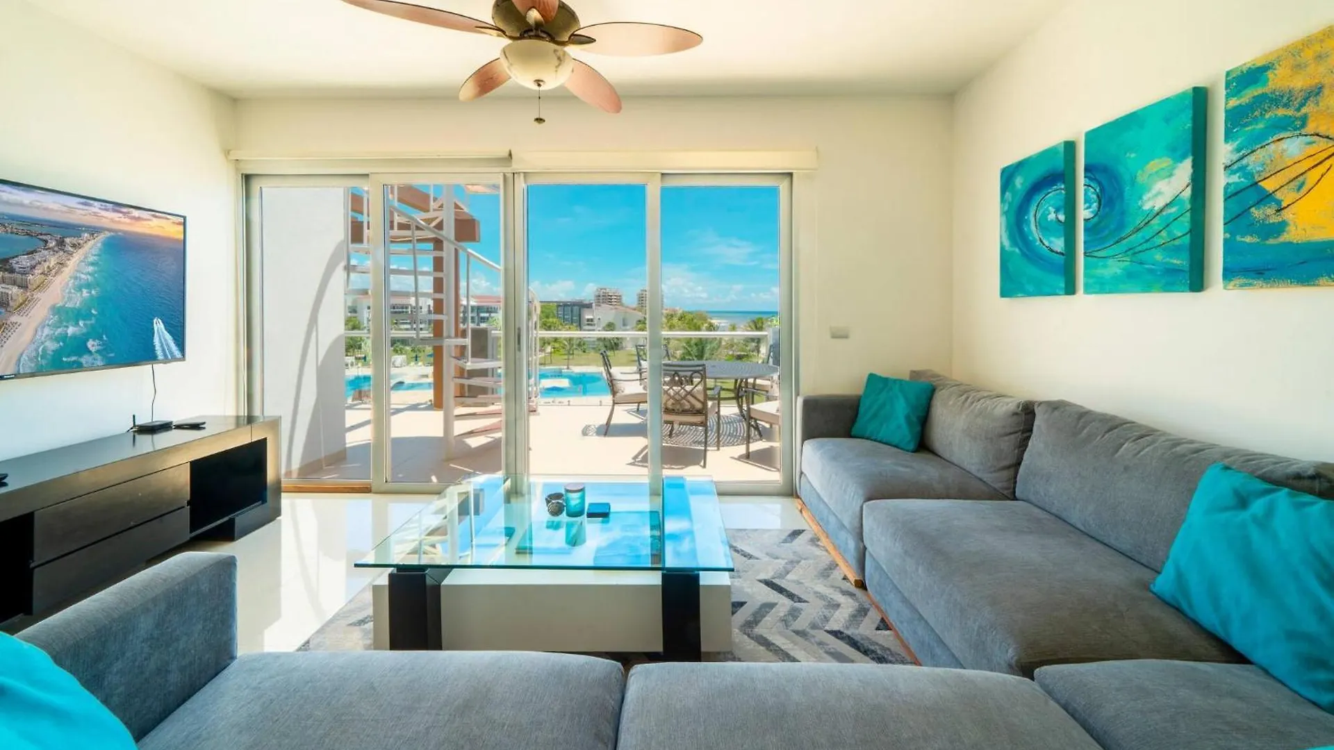 度假居 Luxury Ph With 2 Bedroom Private Beach At Mareazul - Vista Playa 普拉亚卡门